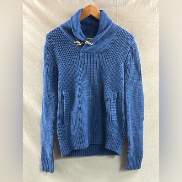 H&M LOGG Shawl sweater Navy Blue Size S - Picture 1 of 3
